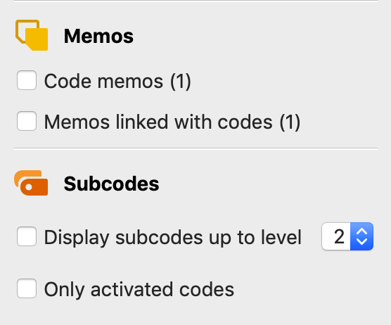 Model options window Model options window