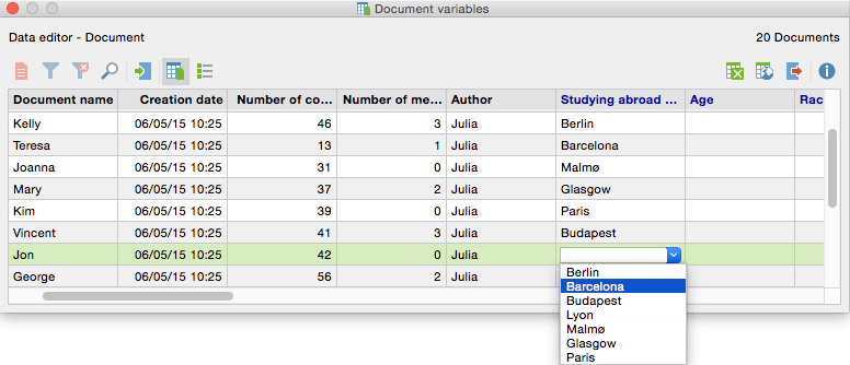Variable - Values