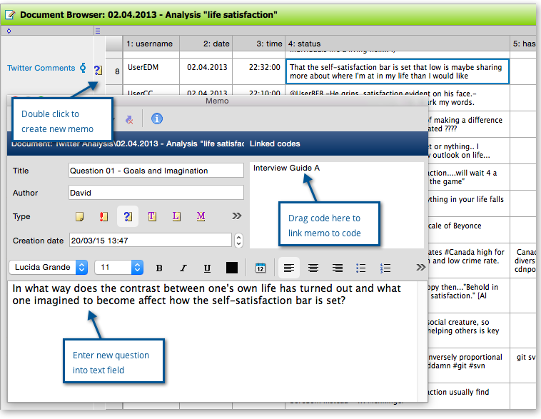 How to develop an interview guide in MAXQDA with the help of memos