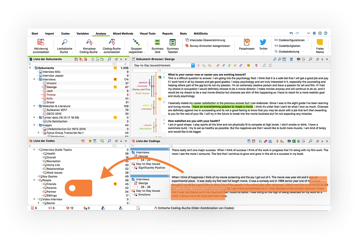 Optimize your retrieved segments with MAXQDA 2018.1