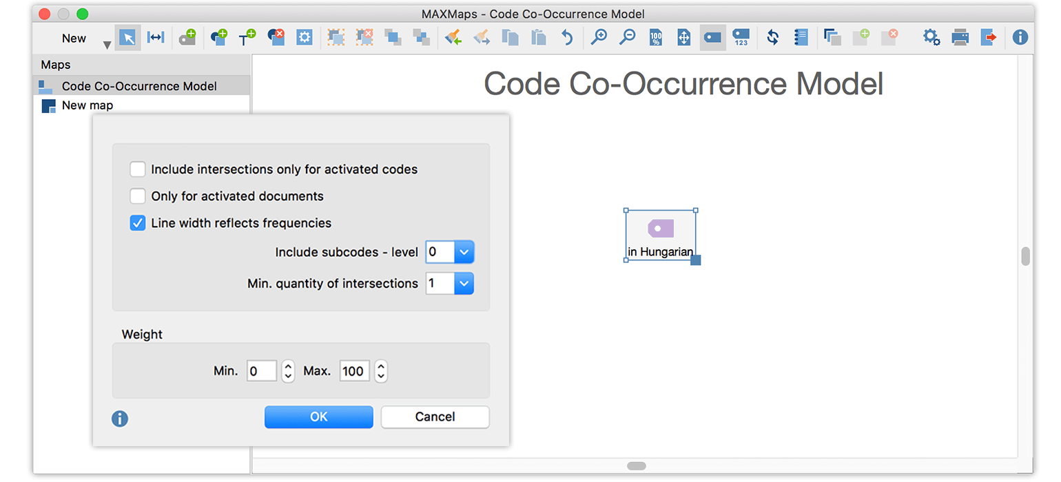 Using MAXMaps to visualize code relations