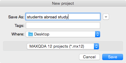 Name your project