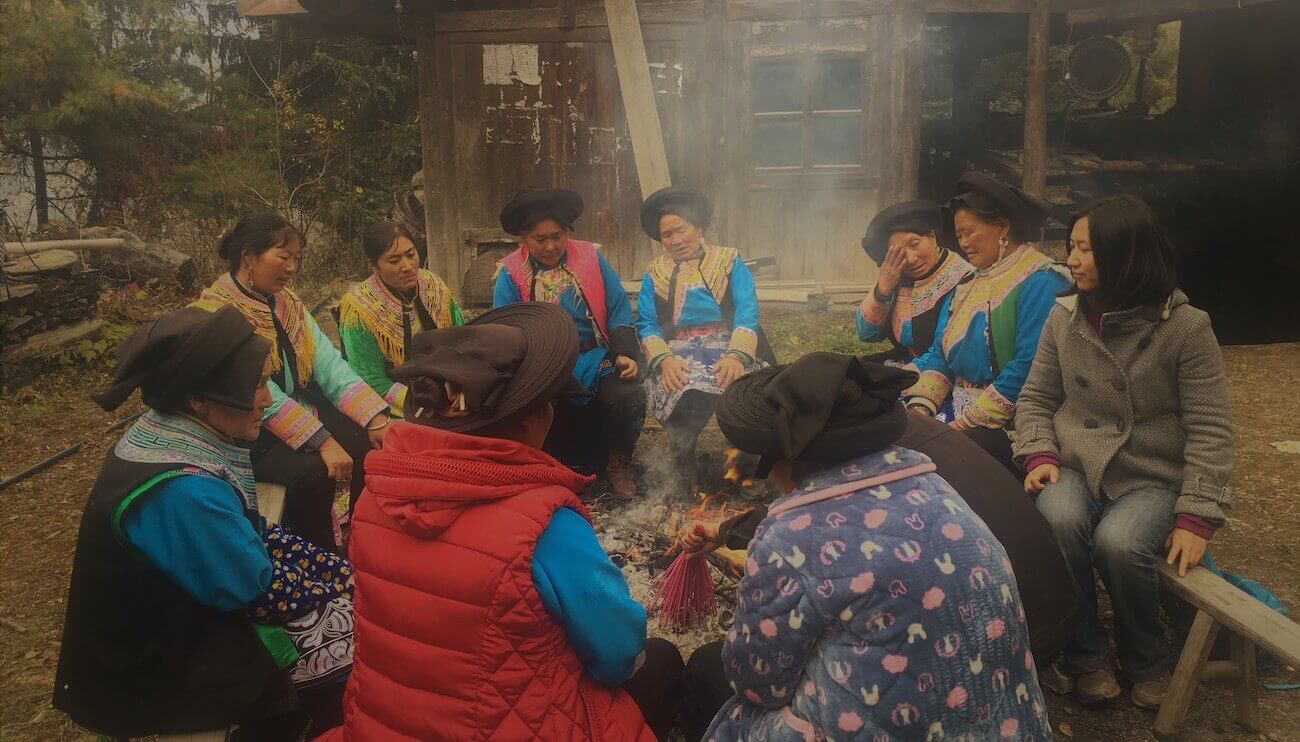women at a religious festival