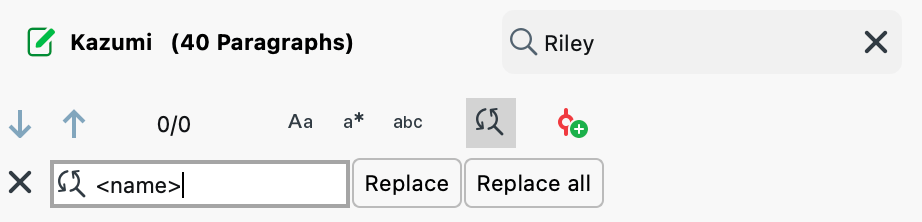Find and replace Find and replace