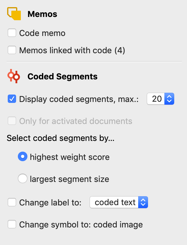 The One-Code Model options