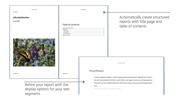 MAXQDA report generator Smart Publisher Export coded segments to a formatted report with the MAXQDA Smart Publisher