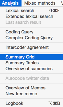 Summary Grid