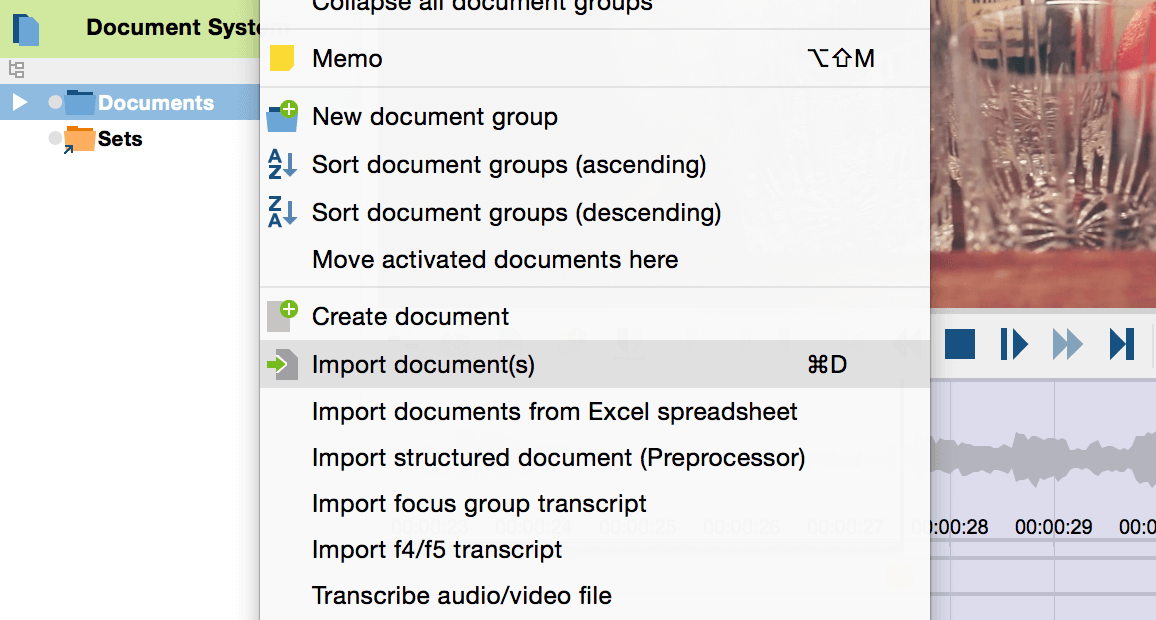Import video to MAXQDA